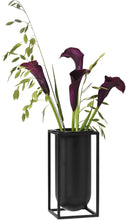 Indlæs billede til gallerivisning Kubus vase Lily - Sort Black 10cmx20cmx10cm