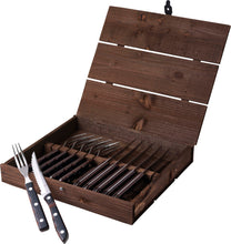 Indlæs billede til gallerivisning Old Farmer Classic steakbestik/grillbestik 12 dele træ/stål Stål, Natur 6