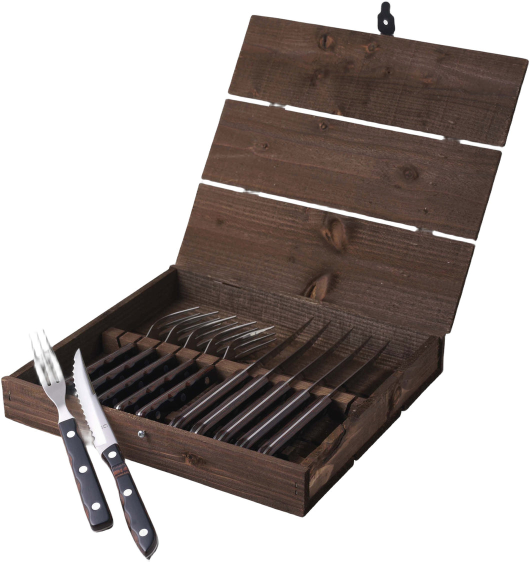 Steakbestik/grillbestik Old farmer classic 12 dele Træ/Stål Træ/stål 6