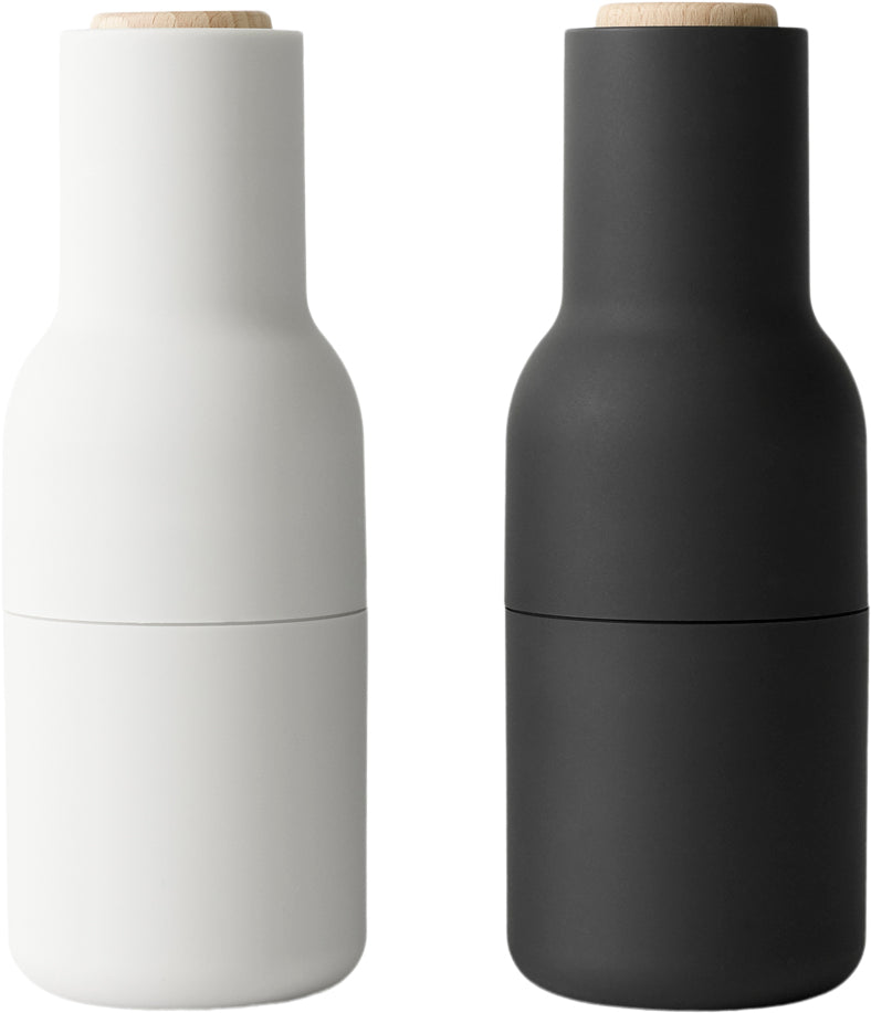Bottle Grinder, Ash/Carbon, Beech, Sort / hvid H: 20,5 cm, Ø: 8 cm
