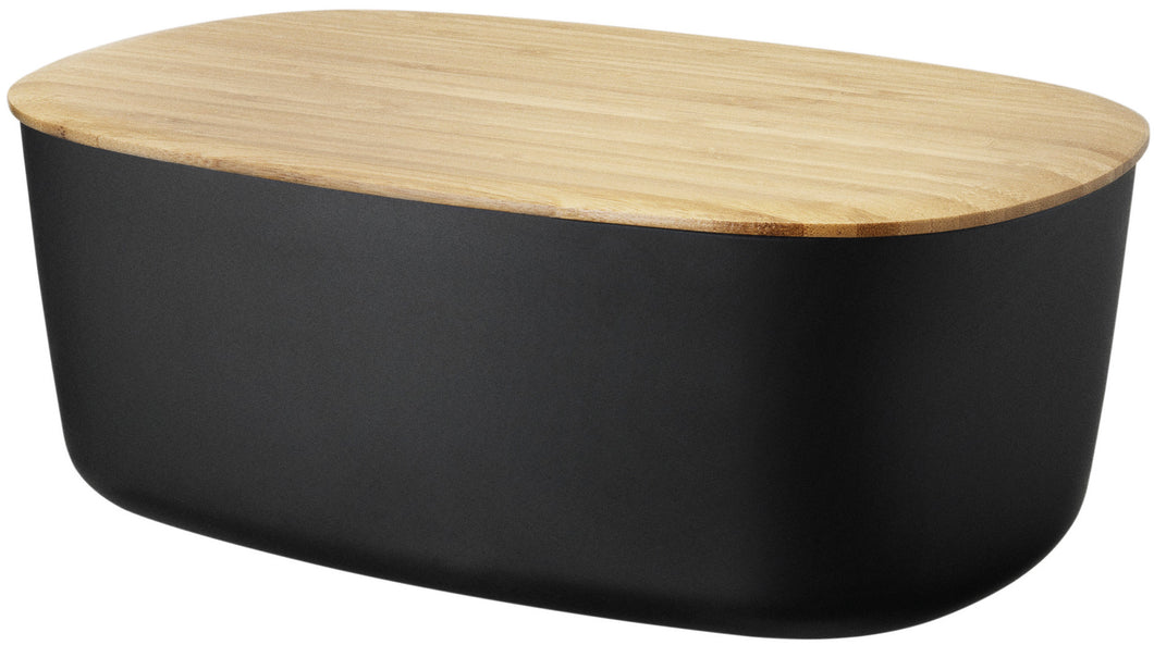 BOX-IT brødkasse - black Sort & Brun L 34,5 cm